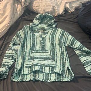 Striped Green Women's Sweater